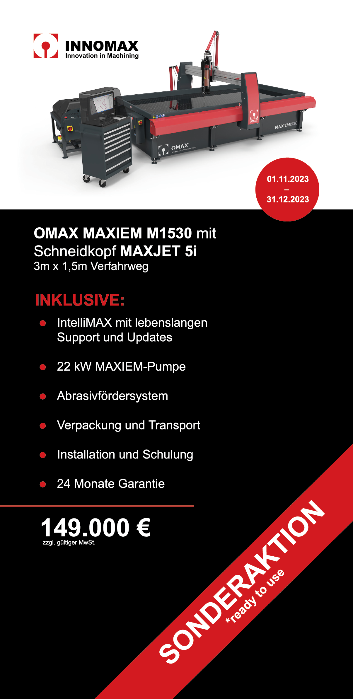 INNOMAX BlechExpo 2023 Sonderangebot MAXIEM 1530