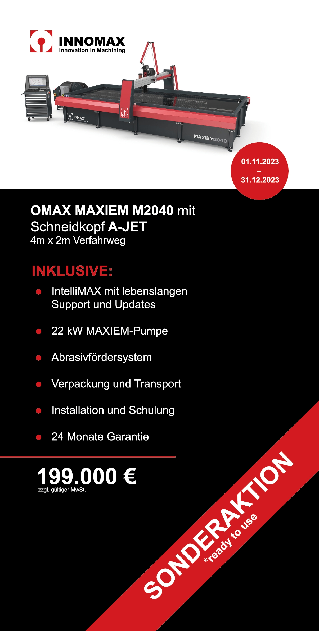 INNOMAX BlechExpo 2023 Sonderangebot MAXIEM 2040 A JET